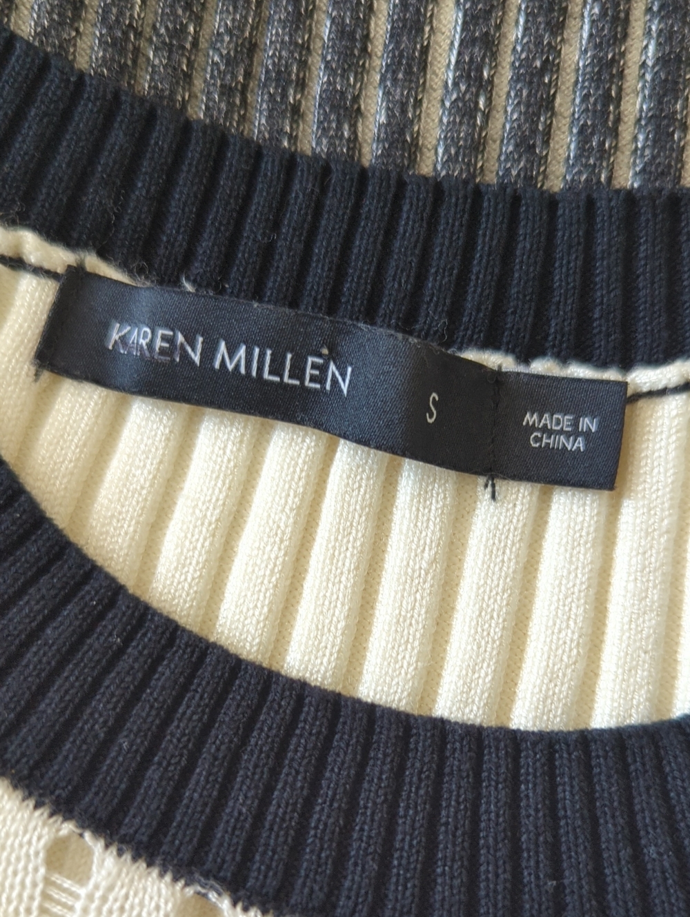 Karen Millen colorblock ribbed knit Midi dress - Picture 6 of 7